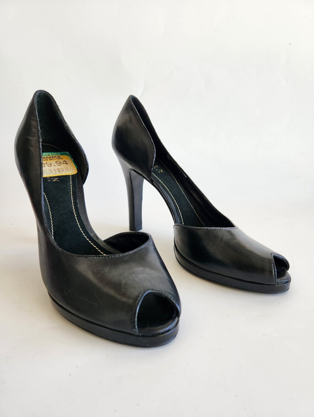 Lauren Ralph Lauren Black Peep-toe d'Orsay Pumps  Size 8 1/2 B